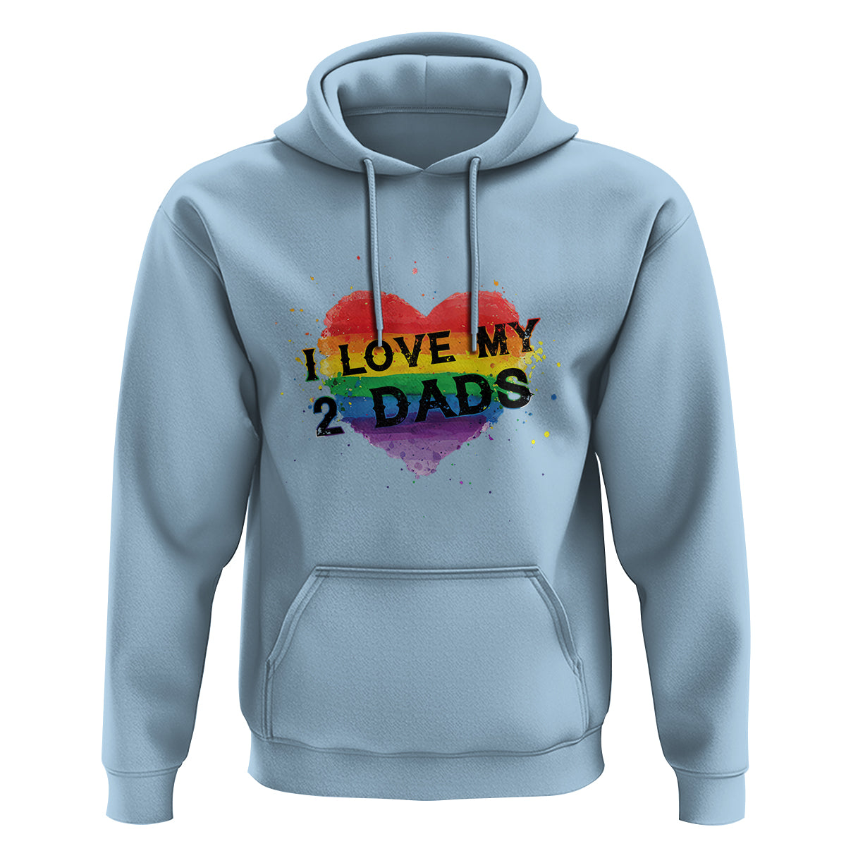 Father's Day LGBT Pride Hoodie I Love My Two Dads - Wonder Print Shop