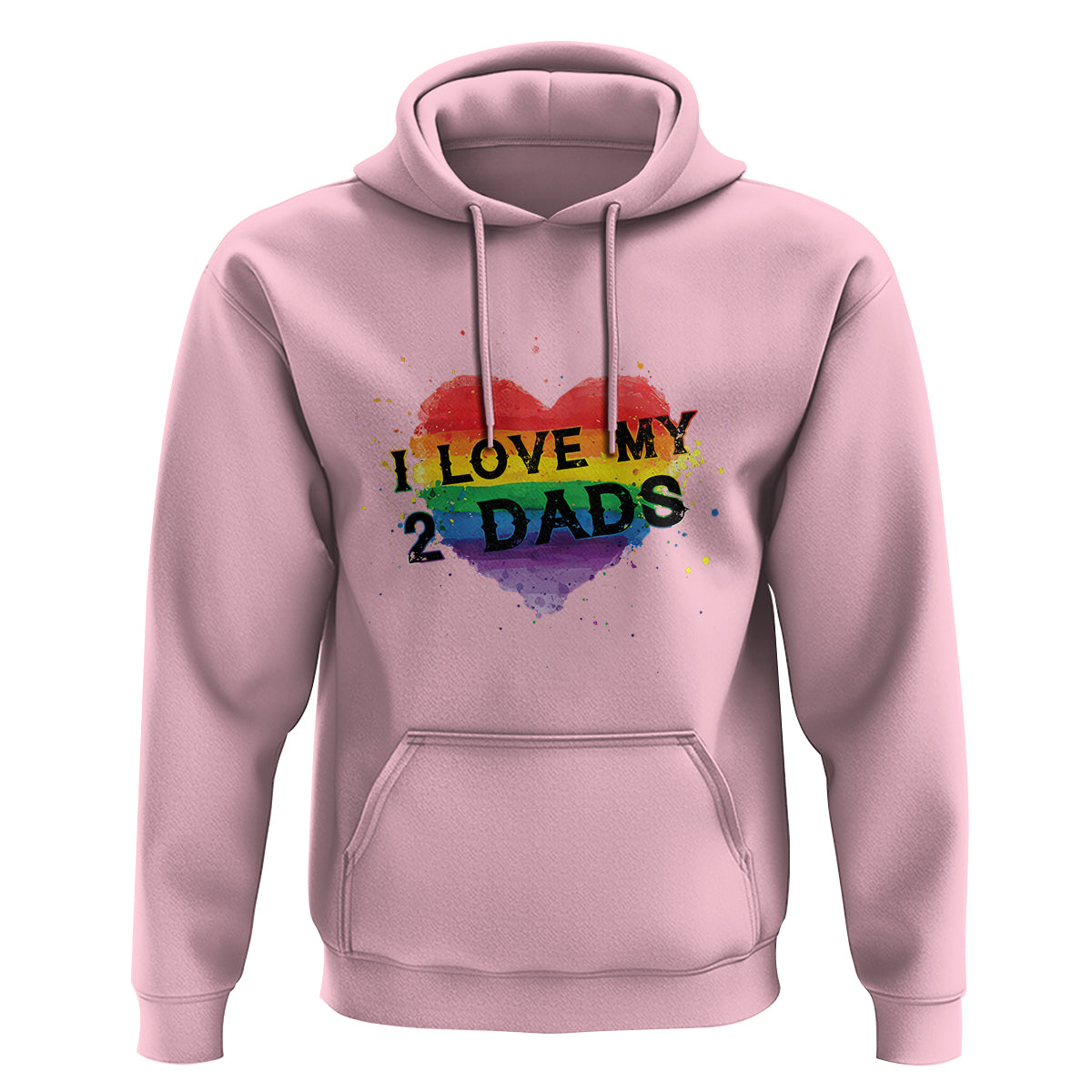 Father's Day LGBT Pride Hoodie I Love My Two Dads - Wonder Print Shop