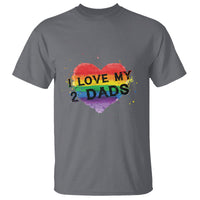 Father's Day LGBT Pride T Shirt I Love My Two Dads - Wonder Print Shop