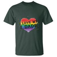 Father's Day LGBT Pride T Shirt I Love My Two Dads - Wonder Print Shop