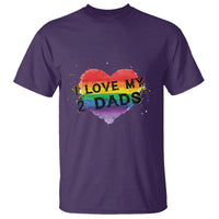 Father's Day LGBT Pride T Shirt I Love My Two Dads - Wonder Print Shop