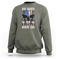 Father's Day Sweatshirt One Badass Bonus Dad Skull - Wonder Print Shop