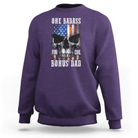 Father's Day Sweatshirt One Badass Bonus Dad Skull - Wonder Print Shop