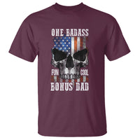 Father's Day T Shirt One Badass Bonus Dad Skull - Wonder Print Shop