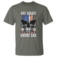 Father's Day T Shirt One Badass Bonus Dad Skull - Wonder Print Shop