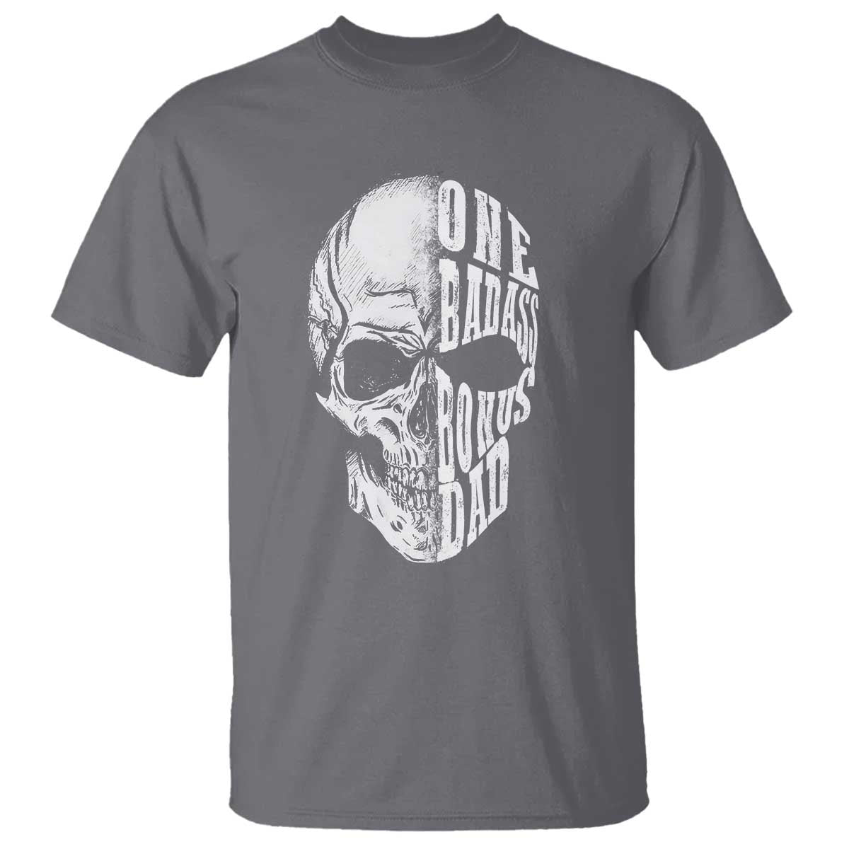 Father's Day T Shirt One Badass Bonus Dad Skull - Wonder Print Shop