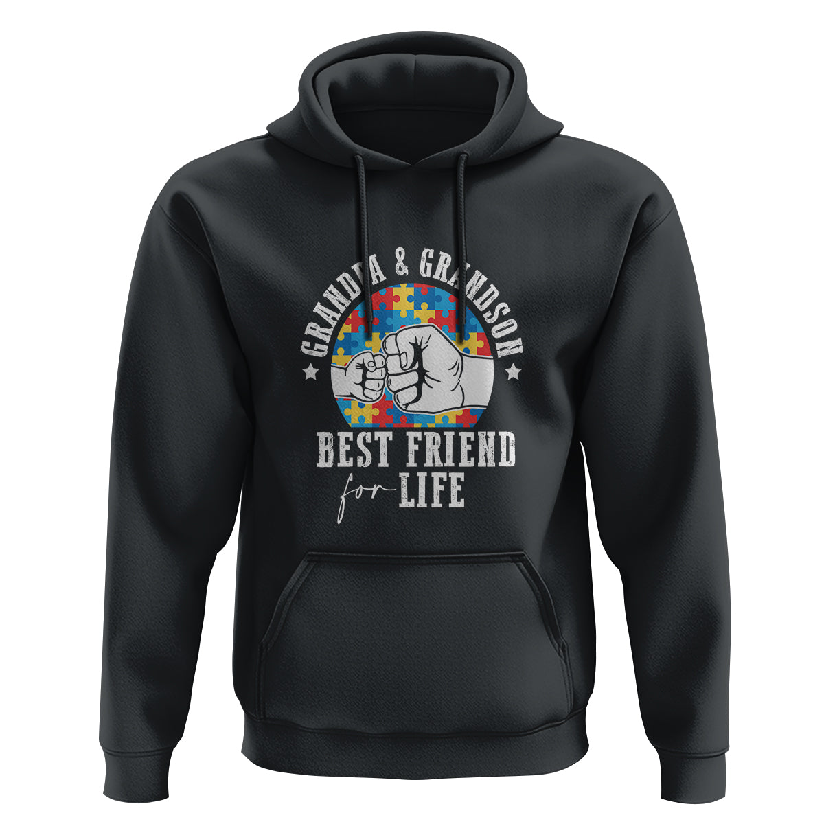 Autism Awareness Hoodie Grandpa Grandson Best Friend For Life Father's Day - Wonder Print Shop