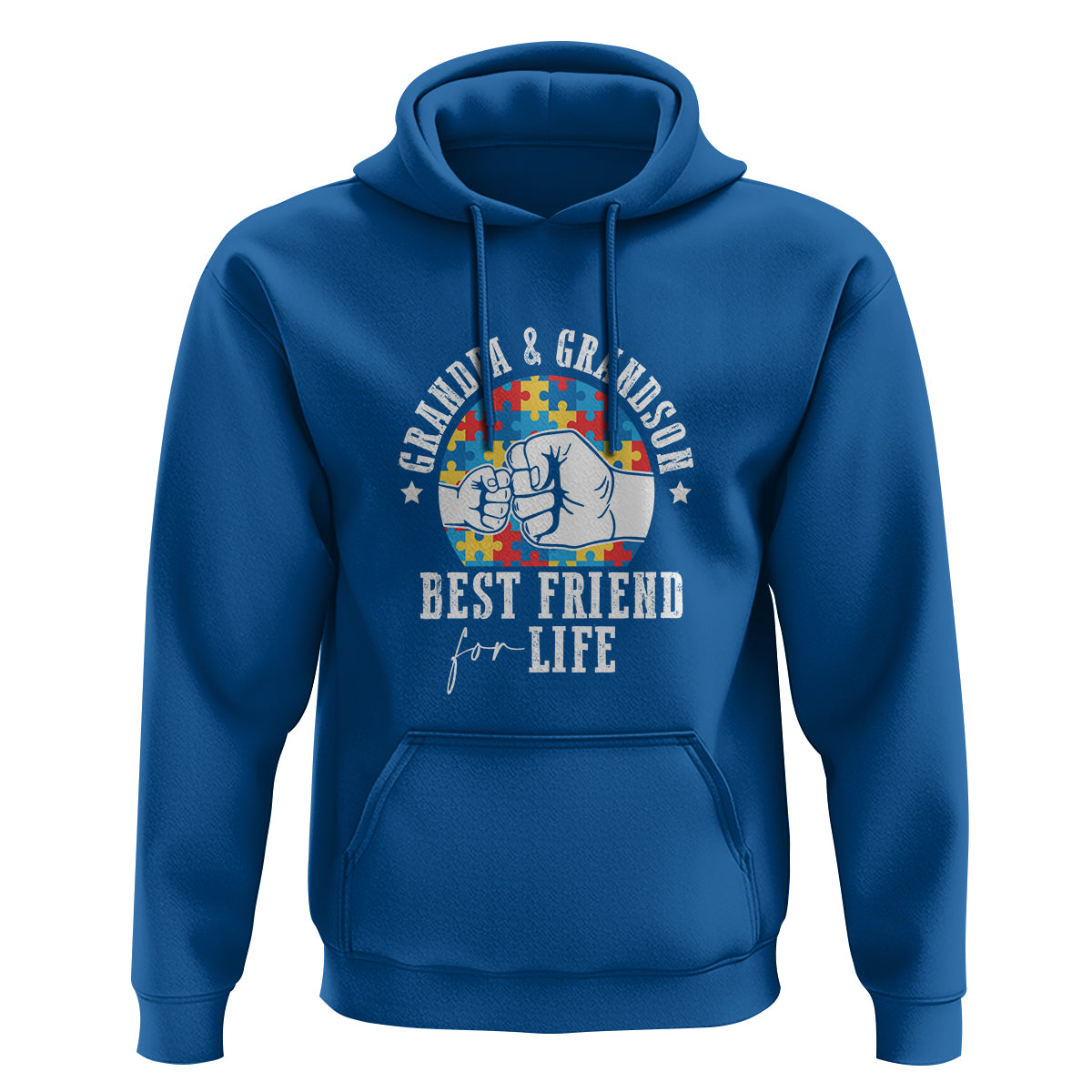 Autism Awareness Hoodie Grandpa Grandson Best Friend For Life Father's Day - Wonder Print Shop