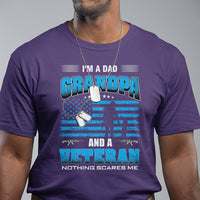 Father's Day T Shirt I'm A Dad Grandpa And A Veteran Nothing Scares Me - Wonder Print Shop