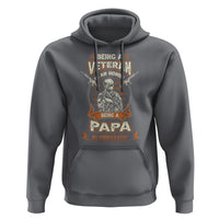 Father's Day Hoodie Being A Veteran Is An Honor Being Papa Is Priceless - Wonder Print Shop