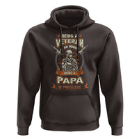 Father's Day Hoodie Being A Veteran Is An Honor Being Papa Is Priceless - Wonder Print Shop