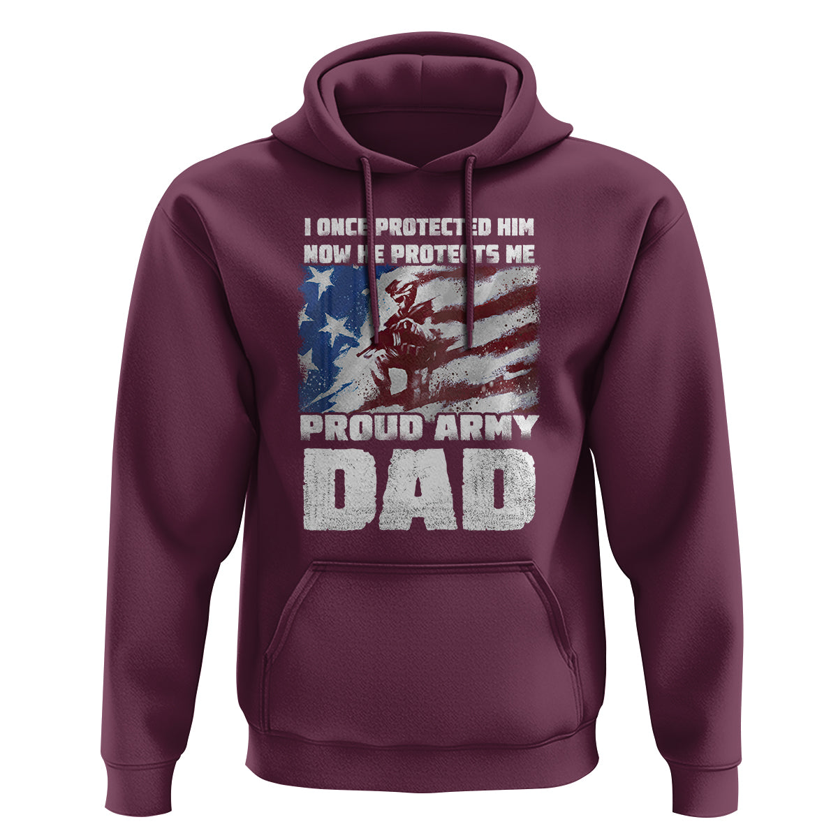 Father's Day Hoodie I Once Protected Him Now He Protects Me Proud Army Dad - Wonder Print Shop