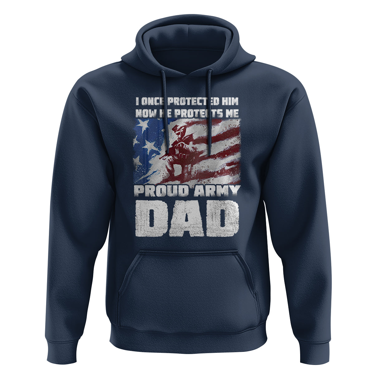 Father's Day Hoodie I Once Protected Him Now He Protects Me Proud Army Dad - Wonder Print Shop