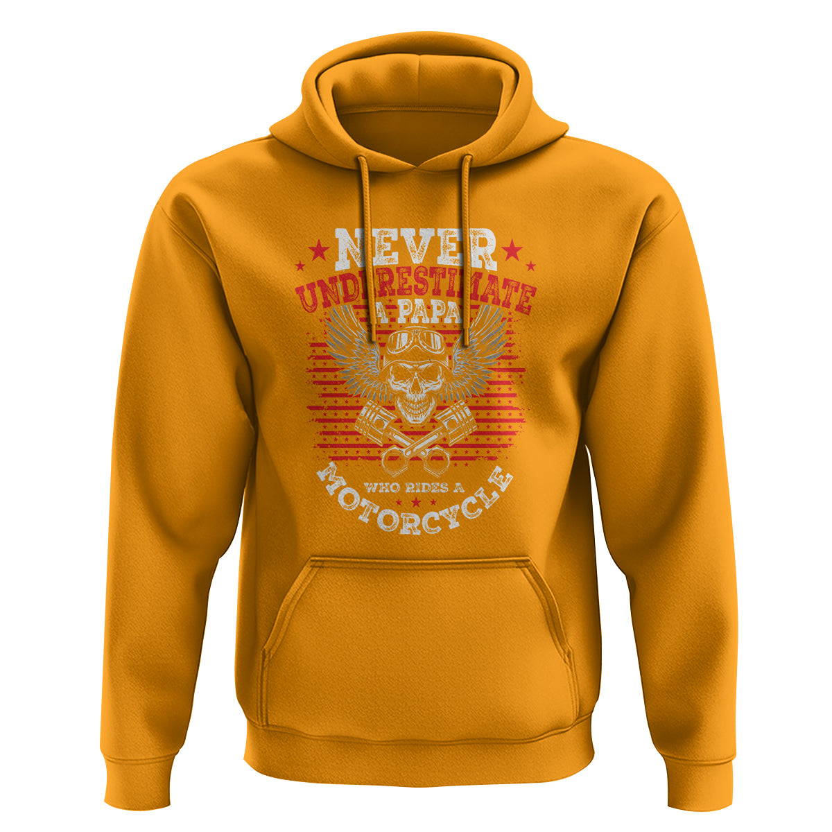 Never Underestumate A Papa Who Rides A Motorcycle Father's Day Hoodie - Wonder Print Shop