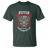 Never Underestumate A Papa Who Rides A Motorcycle Father's Day T Shirt - Wonder Print Shop