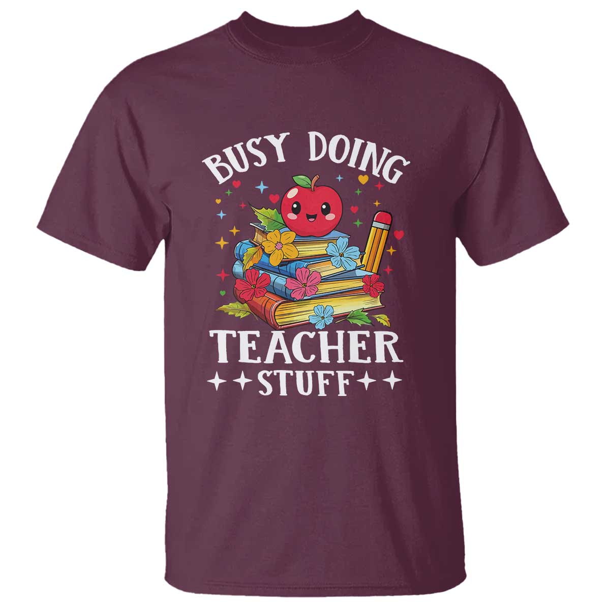 Funny Busy Doing Teacher Stuff Retro T Shirt - Wonder Print Shop