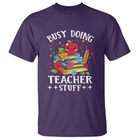 Funny Busy Doing Teacher Stuff Retro T Shirt - Wonder Print Shop
