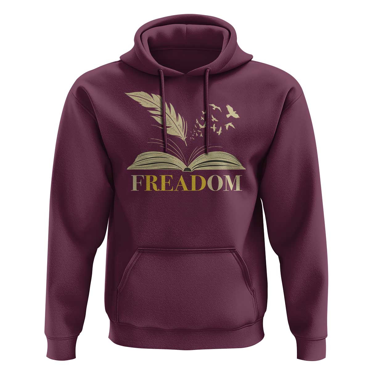 Book Lover Hoodie Reading Freadom Against Book Bans - Wonder Print Shop