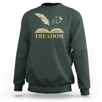 Book Lover Sweatshirt Reading Freadom Against Book Bans - Wonder Print Shop