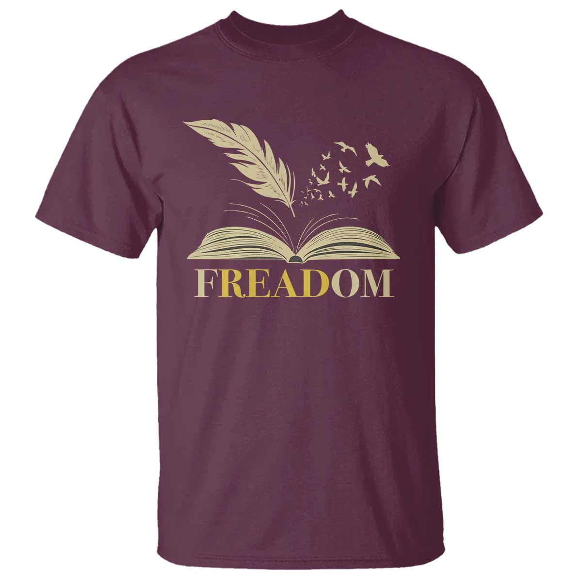 Book Lover T Shirt Reading Freadom Against Book Bans - Wonder Print Shop