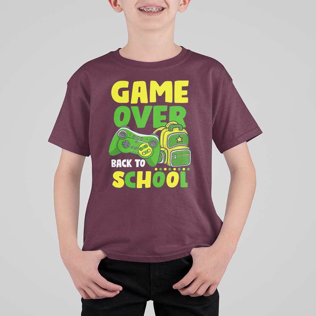 Funny Game Over Back To School T Shirt For Kid - Wonder Print Shop