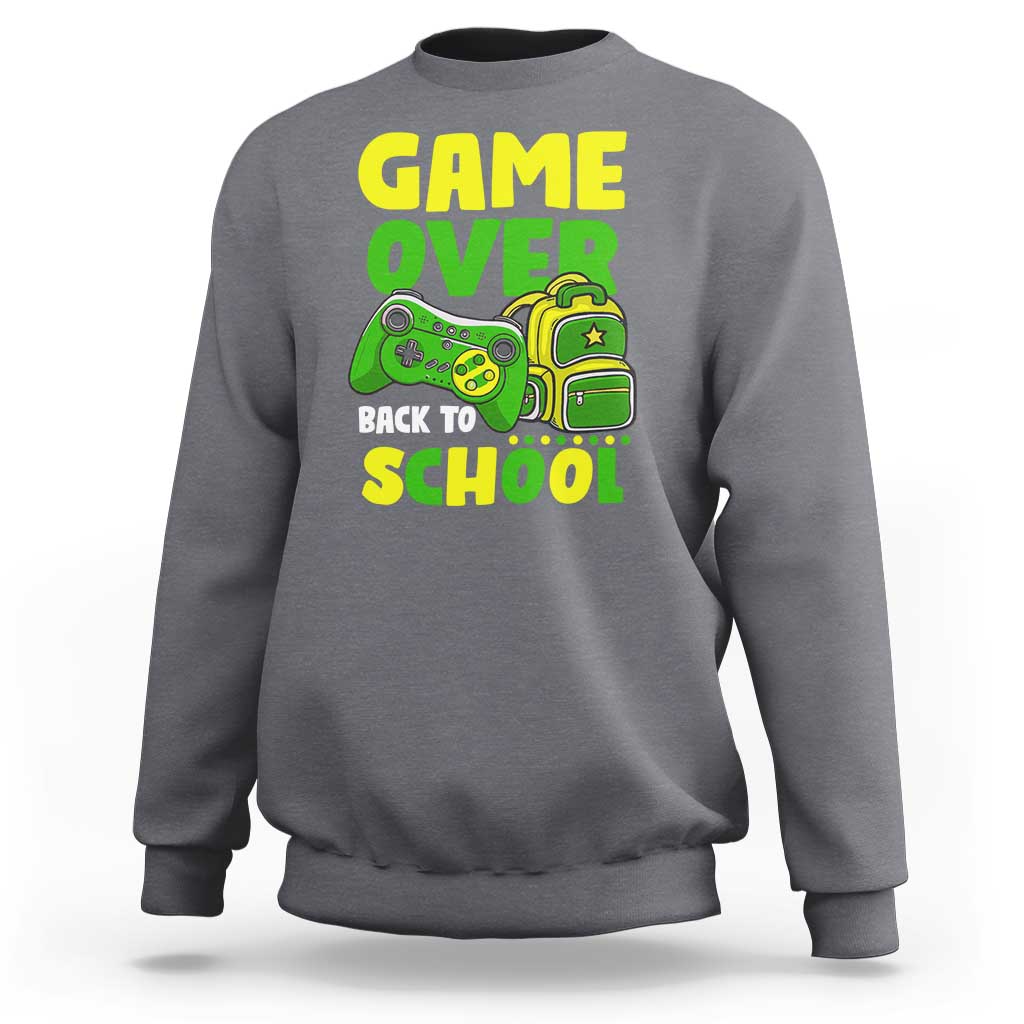 Funny Game Over Back To School Sweatshirt - Wonder Print Shop