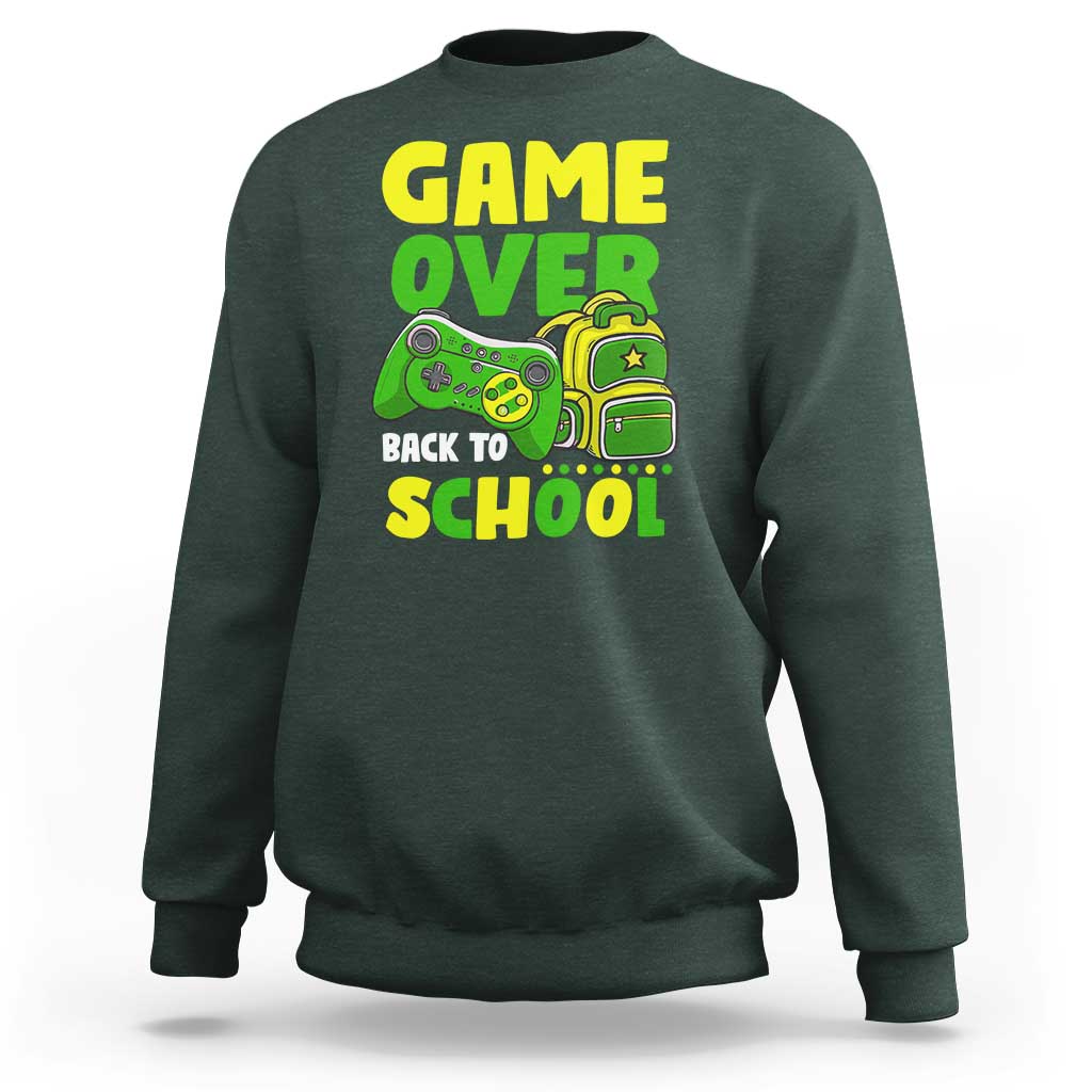Funny Game Over Back To School Sweatshirt - Wonder Print Shop