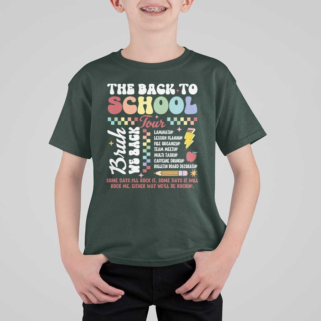 Funny The Back To School Tour T Shirt For Kid - Wonder Print Shop