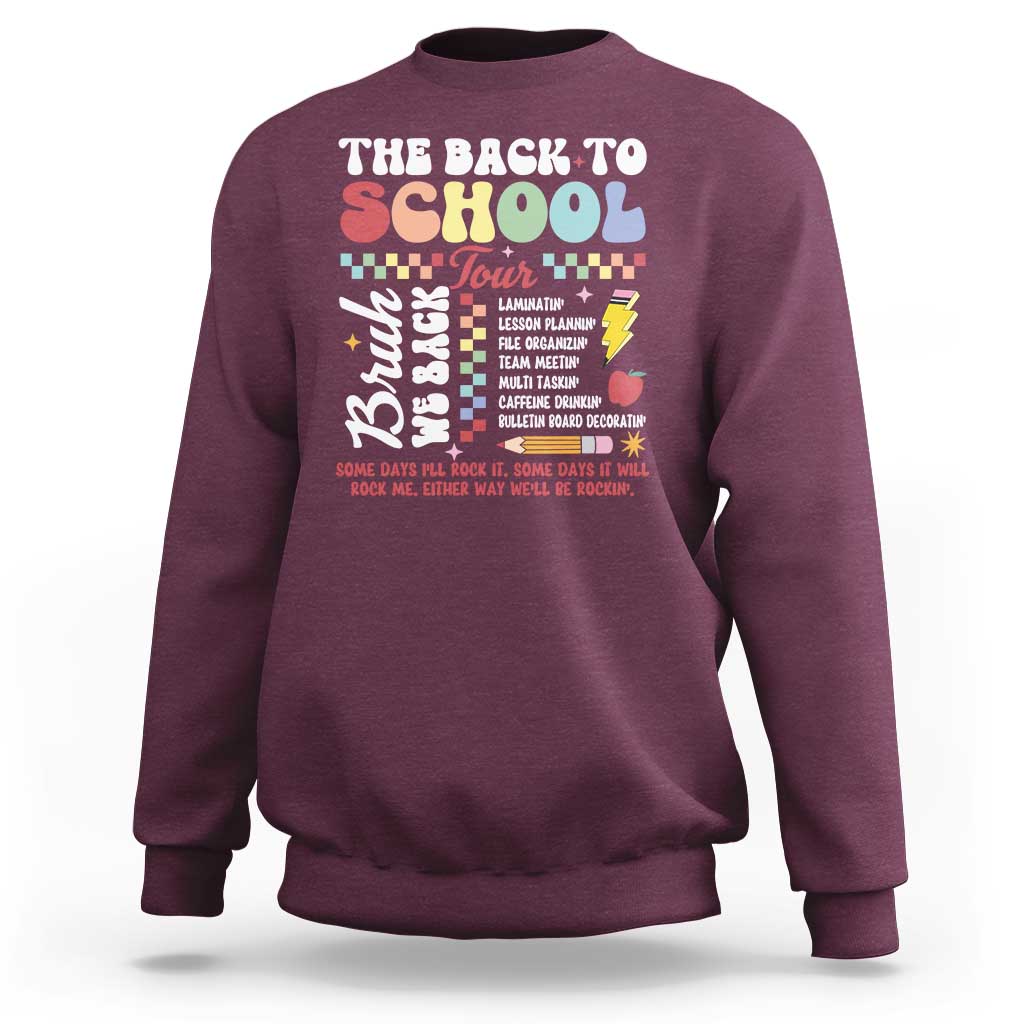 Funny The Back To School Tour Sweatshirt - Wonder Print Shop