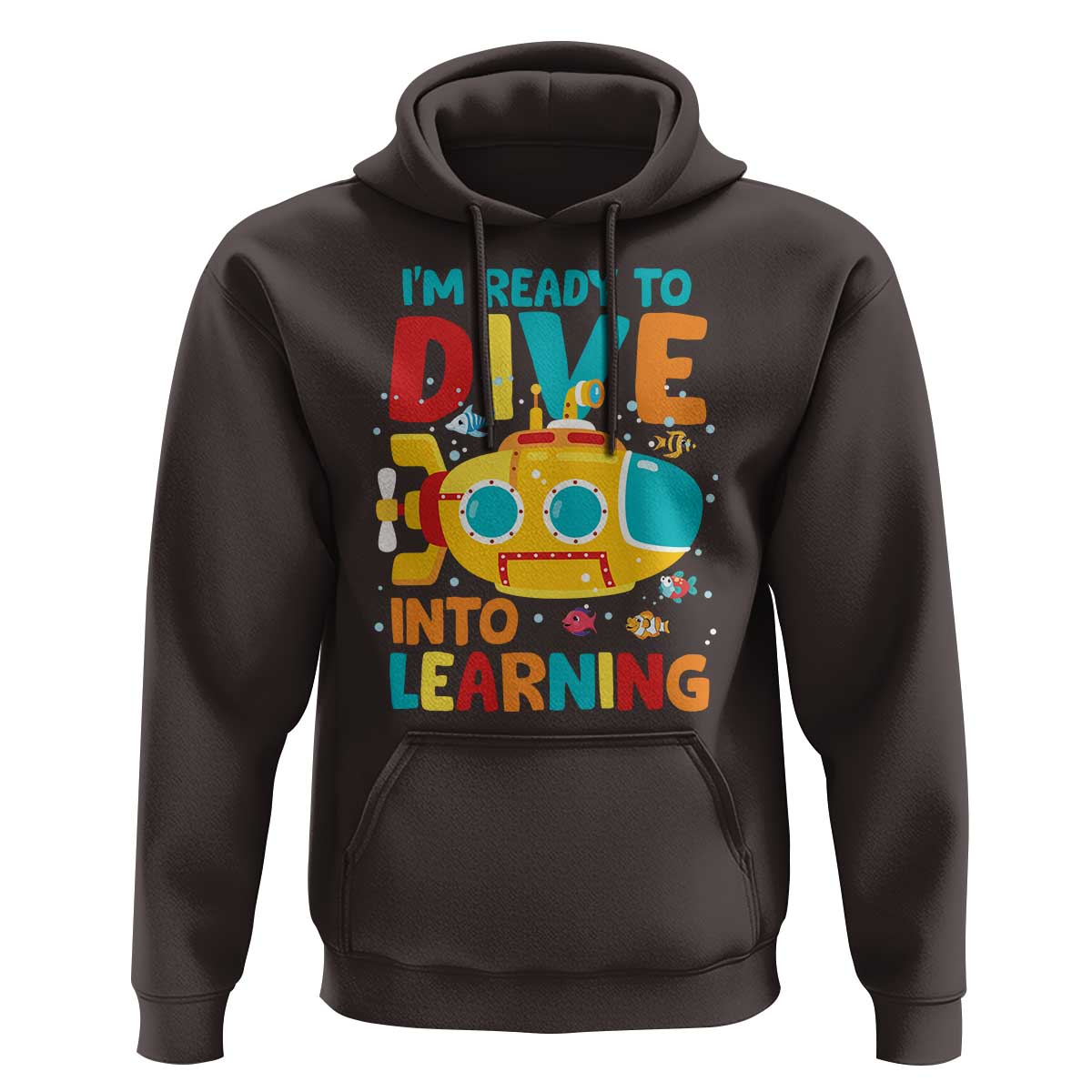 Funny Back To School Submarine Hoodie Ready To Dive Into Learning Ocean Lover - Wonder Print Shop
