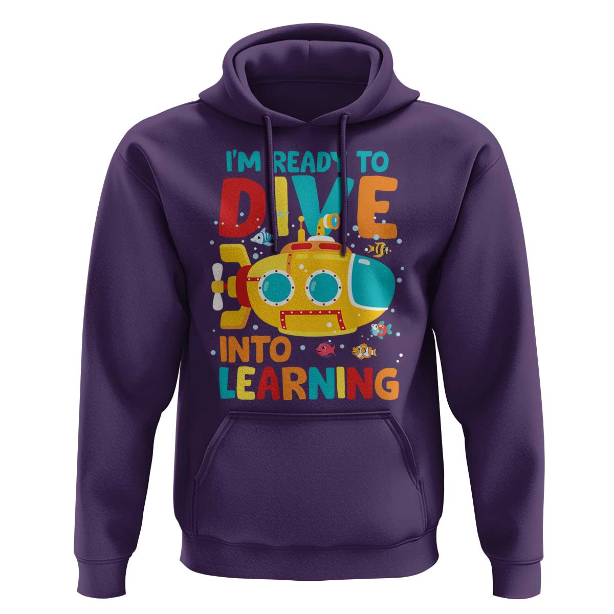 Funny Back To School Submarine Hoodie Ready To Dive Into Learning Ocean Lover - Wonder Print Shop
