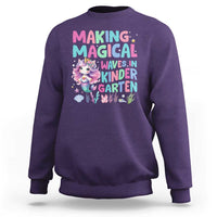 Kindergarten Mermaid Unicorn Sweatshirt Making Magical Waves In Kindergarten - Wonder Print Shop