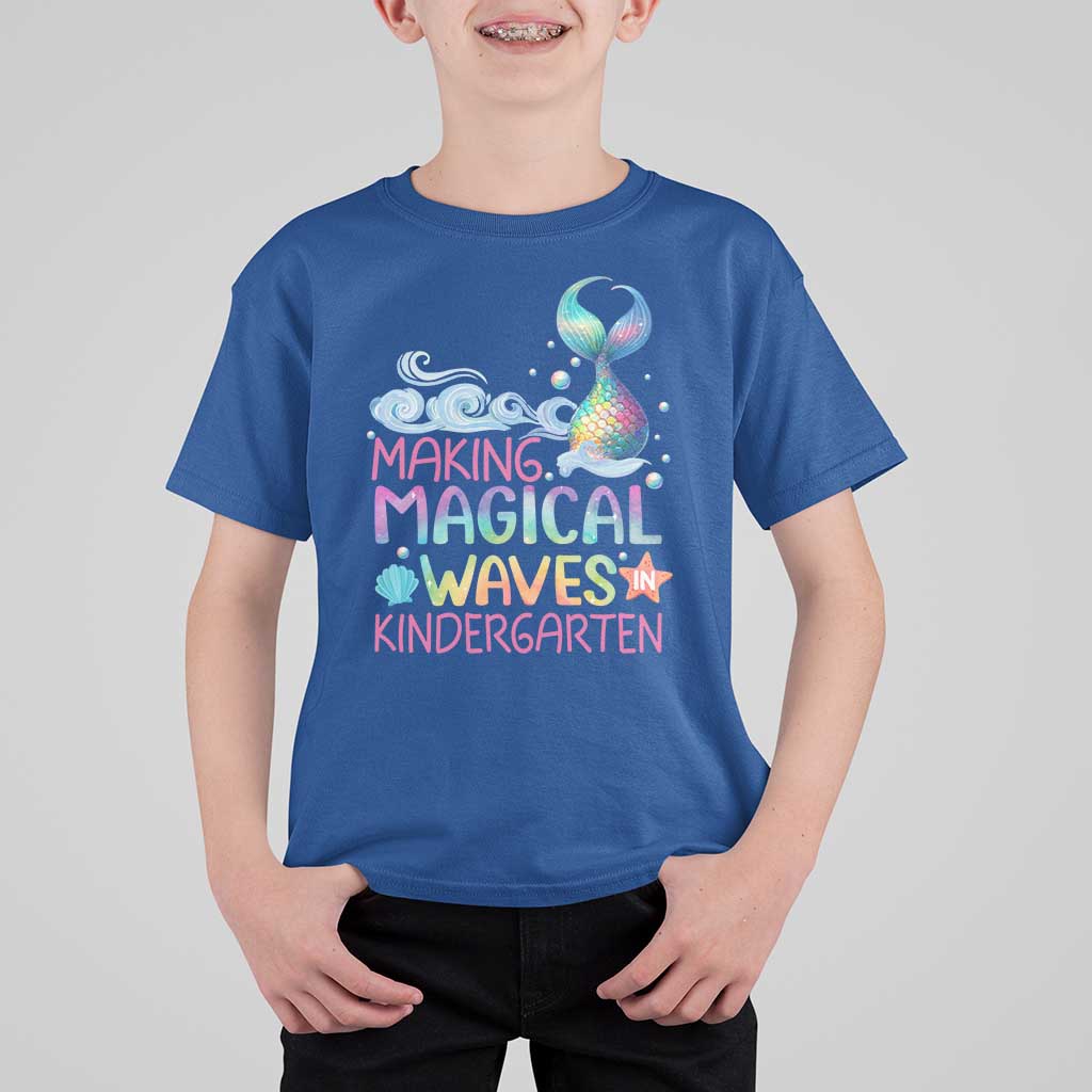 Kindergarten Mermaid T Shirt For Kid Making Magical Waves In Kindergarten - Wonder Print Shop
