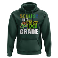 Rolling Into 1st Grade Skating Hoodie Back To School Rainbow Roller Skates - Wonder Print Shop