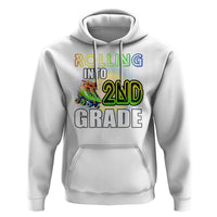 Rolling Into 2nd Grade Skating Hoodie Back To School Rainbow Roller Skates - Wonder Print Shop