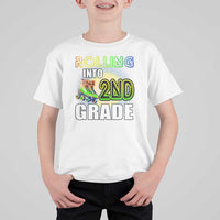 Rolling Into 2nd Grade Skating T Shirt For Kid Back To School Rainbow Roller Skates - Wonder Print Shop