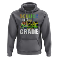 Rolling Into 3rd Grade Skating Hoodie Back To School Rainbow Roller Skates - Wonder Print Shop