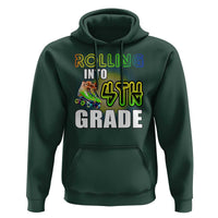 Rolling Into 4th Grade Skating Hoodie Back To School Rainbow Roller Skates - Wonder Print Shop