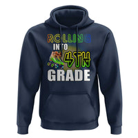 Rolling Into 4th Grade Skating Hoodie Back To School Rainbow Roller Skates - Wonder Print Shop