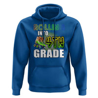 Rolling Into 4th Grade Skating Hoodie Back To School Rainbow Roller Skates - Wonder Print Shop
