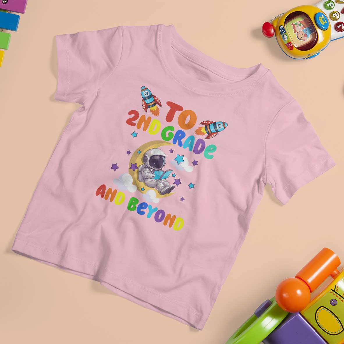 Funny 2nd Grade Outer Space T Shirt For Kid To Second Grade And Beyond Astronaut - Wonder Print Shop