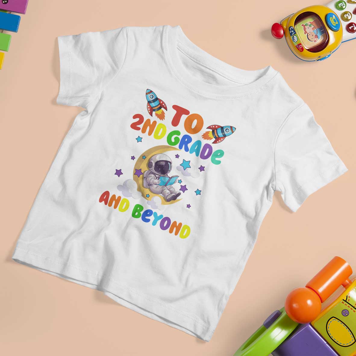 Funny 2nd Grade Outer Space T Shirt For Kid To Second Grade And Beyond Astronaut - Wonder Print Shop