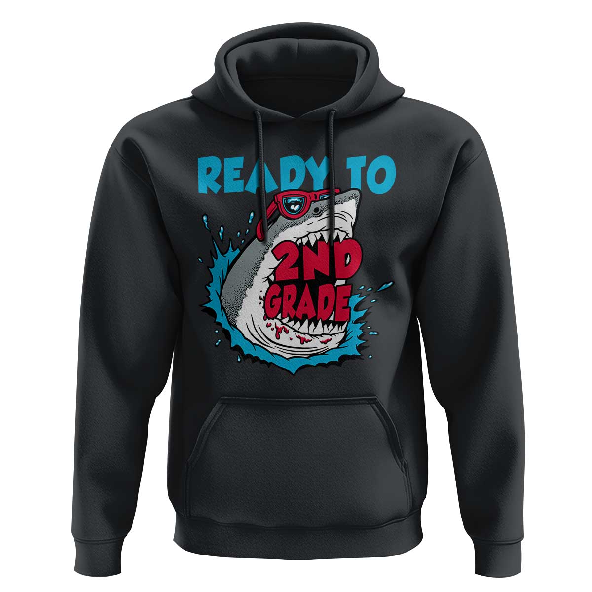 Funny Shark Ready To Attack 2nd Grade Hoodie - Wonder Print Shop