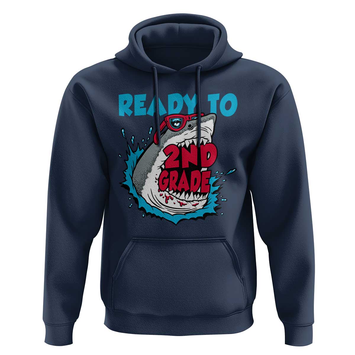 Funny Shark Ready To Attack 2nd Grade Hoodie - Wonder Print Shop
