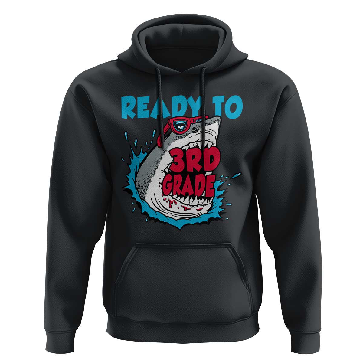 Funny Shark Ready To Attack 3rd Grade Hoodie - Wonder Print Shop