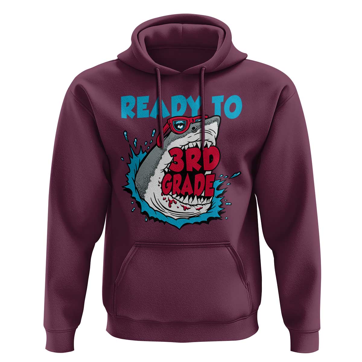Funny Shark Ready To Attack 3rd Grade Hoodie - Wonder Print Shop