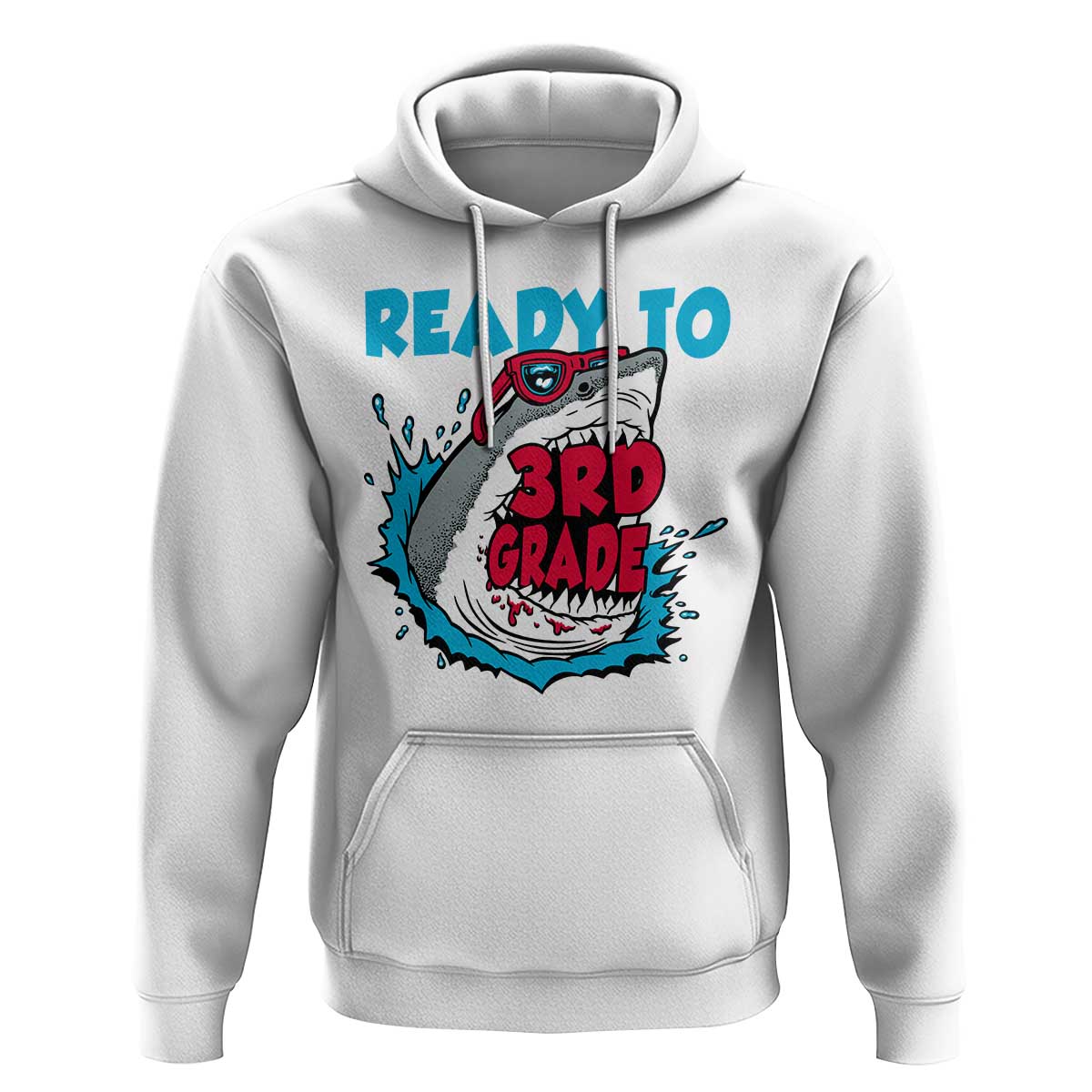 Funny Shark Ready To Attack 3rd Grade Hoodie - Wonder Print Shop