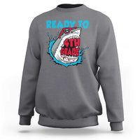 Funny Shark Ready To Attack 4th Grade Sweatshirt - Wonder Print Shop