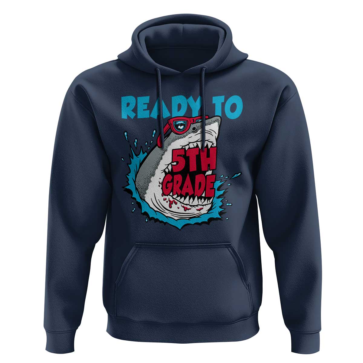 Funny Shark Ready To Attack 5th Grade Hoodie - Wonder Print Shop