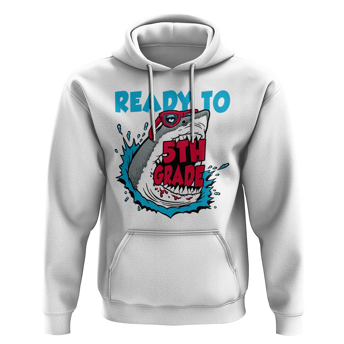 Funny Shark Ready To Attack 5th Grade Hoodie - Wonder Print Shop